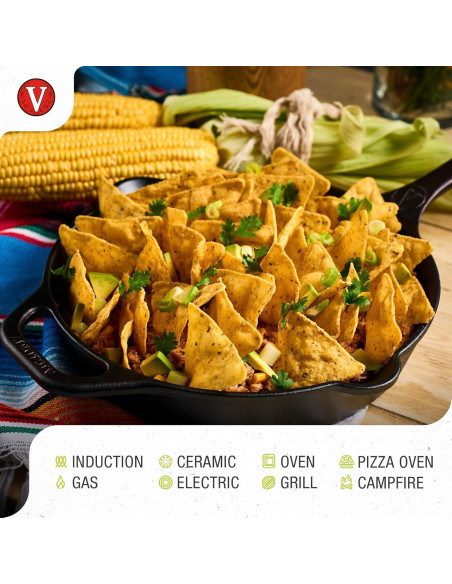 Sartén de Hierro Fundido Victoria 25 cm Catrina Día de Muertos