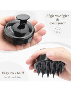 Masajeador de Cuero Cabelludo FREATECH FR3002D Negro 2