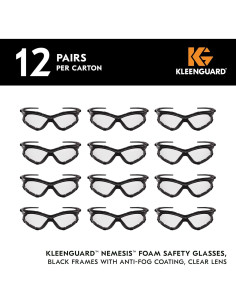 Gafas de Seguridad KleenGuard V30 Nemesis - 12 Pares, Lentes Claros 2