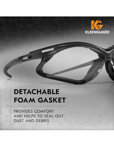 Gafas de Seguridad KleenGuard V30 Nemesis - 12 Pares, Lentes Claros