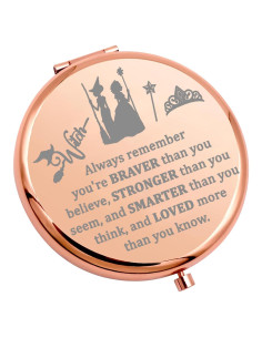 Espejo de Maquillaje Compacto WSNANG Oro Rosa Doble Cara