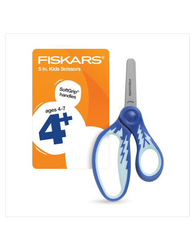 Tijeras Fiskars SoftGrip 13.3 cm Punta Roma para Niños