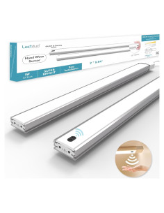 Luces LED bajo gabinete Leetdud 25.4 cm con sensor de mano