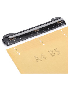 Perforador Manual WORKLION 3 Agujeros Negro 25.4 cm