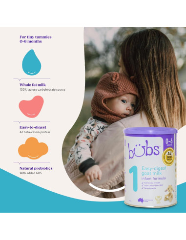 Fórmula Infantil de Leche de Cabra Bubs Etapa 1 400 g