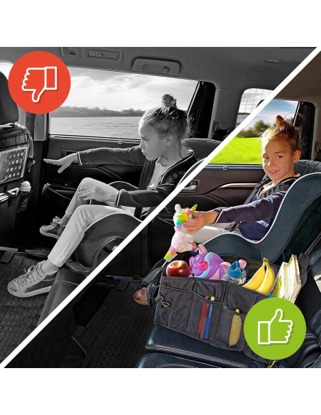 Organizador de Coche FoxBox Negro para Niños - 13 Compartimentos