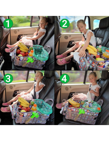 Organizador de Coche FoxBox Negro para Niños - 13 Compartimentos