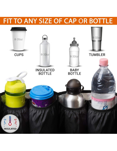 Organizador de Coche FoxBox Negro para Niños - 13 Compartimentos