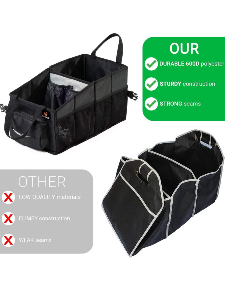 Organizador de Coche FoxBox Negro para Niños - 13 Compartimentos