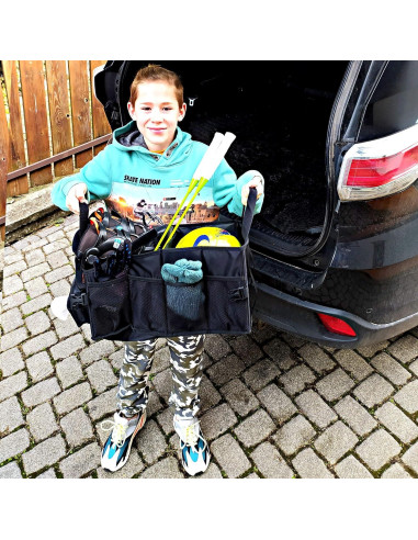 Organizador de Coche FoxBox Negro para Niños - 13 Compartimentos