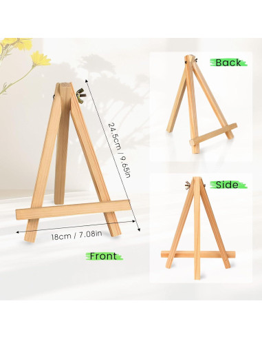 Caballete de Madera en A YOHAWJAN 23cm Paquete de 6