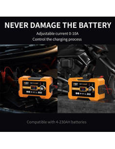 Cargador de Batería PZ.P 12V 0-10A Mantenedor Automático 2
