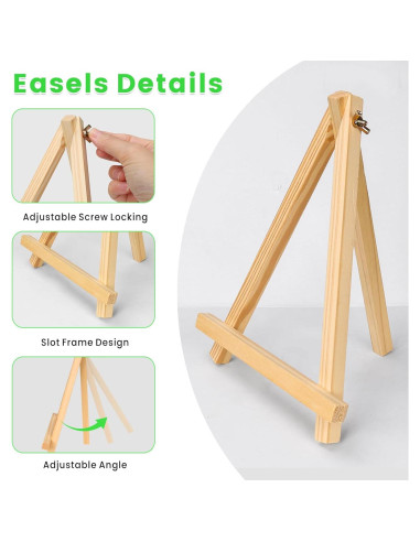 Caballete de Madera en A YOHAWJAN 23cm Paquete de 6