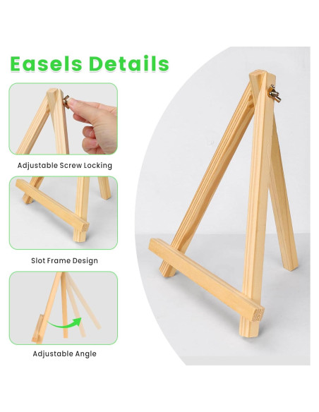 Caballete de Madera en A YOHAWJAN 23cm Paquete de 6
