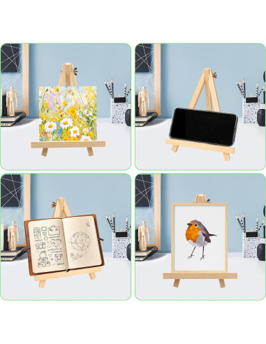 Caballete de Madera en A YOHAWJAN 23cm Paquete de 6