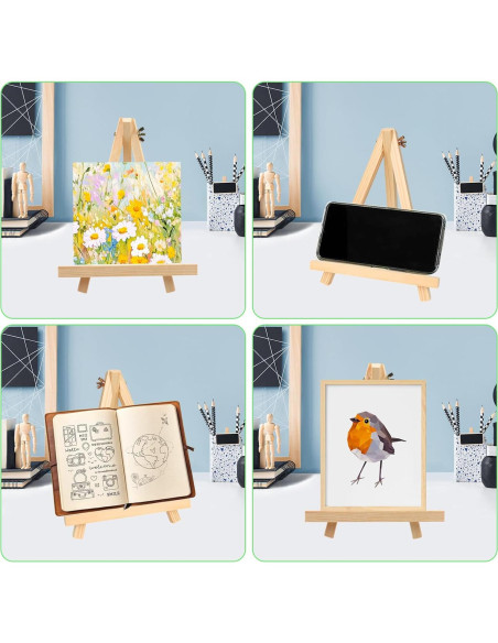 Caballete de Madera en A YOHAWJAN 23cm Paquete de 6