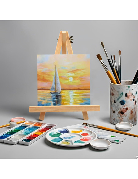 Caballete de Madera en A YOHAWJAN 23cm Paquete de 6