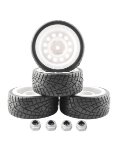 Neumáticos de Carreras Touring GDOOL 1/10 65mm 12mm Hex Blanco