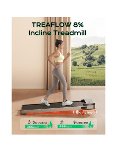 Caminadora TREAFLOW 2.5HP Inclinación Manual 120kg LED 2