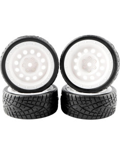 Neumáticos de Carreras Touring GDOOL 1/10 65mm 12mm Hex Blanco 2