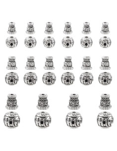 Cuentas de Guru de Plata Tibetana Craftdady 10-14mm para Joyas