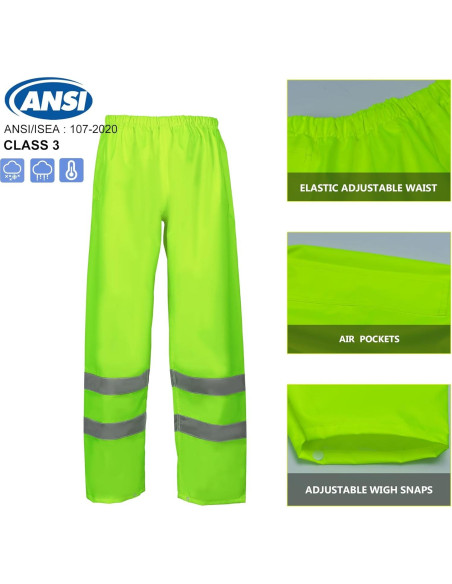 Chaqueta de Lluvia Hi Vis VENDACE Impermeable L/XL Amarillo