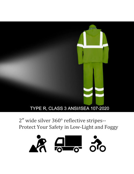 Chaqueta de Lluvia Hi Vis VENDACE Impermeable L/XL Amarillo