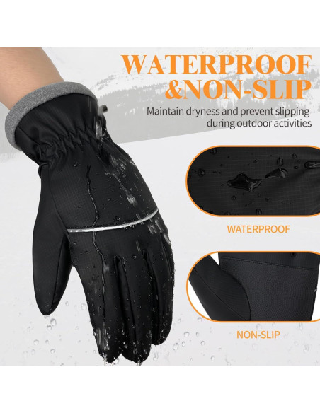 Guantes de Invierno Woogwin Térmicos Impermeables para Hombres y Mujeres