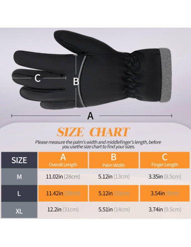 Guantes de Invierno Woogwin Térmicos Impermeables para Hombres y Mujeres