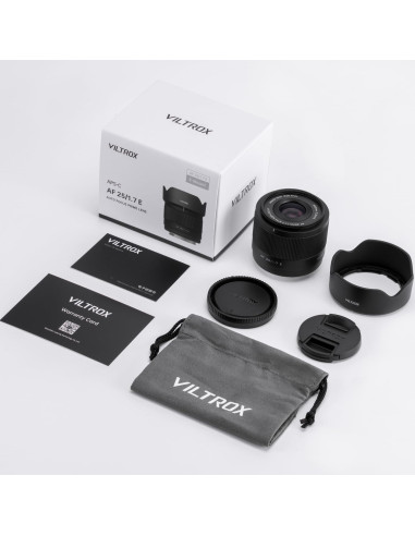 Lente VILTROX 25mm F1.7 Auto Enfoque E-Mount para Cámara