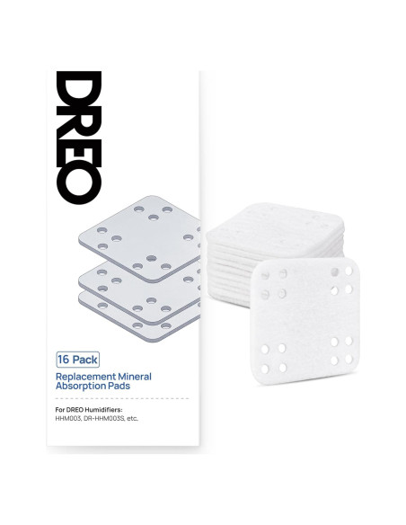 Almohadillas de Absorción de Minerales Dreo 16-Pack para Humidificadores
