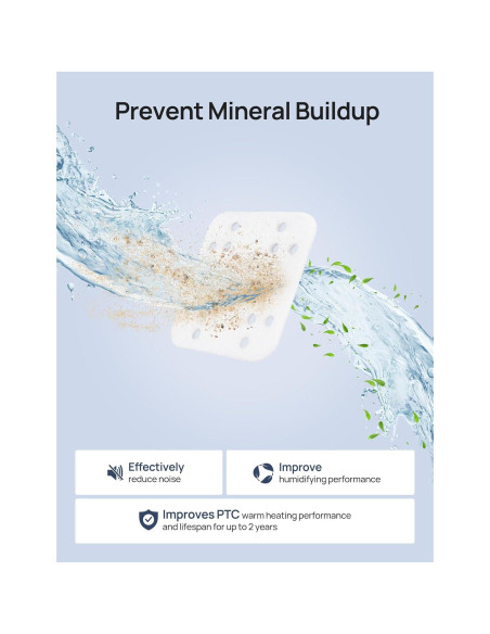 Almohadillas de Absorción de Minerales Dreo 16-Pack para Humidificadores