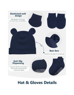 Conjunto de Gorro, Manoplas y Calcetines para Bebés Zurlefy 2