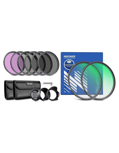 Kit de Filtros de Lente Neewer 58mm ND UV CPL FLD para DSLR