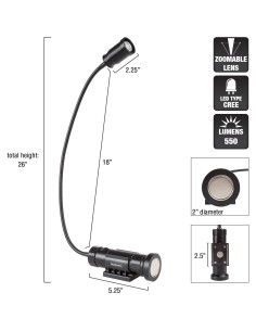 Luz de Trabajo LED CREE Stalwart 550 Lúmenes Magnética 2