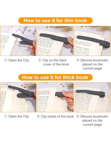 3 Marcadores Automáticos de Silicona QiyuanLS - Regalos Lectura