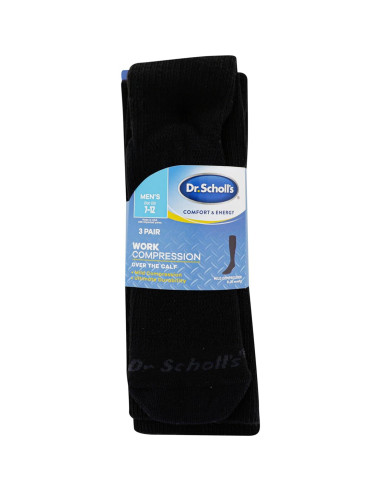 Calcetines de Compresión Dr. Scholl's para Hombre - 3 Pares Negros