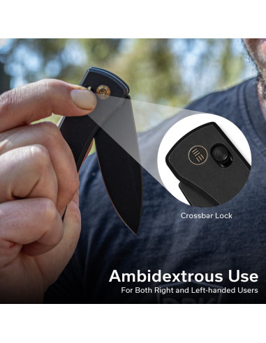 Cuchillo de bolsillo WeKnife Nightblade EDC 7.34 cm acero CPM 20CV