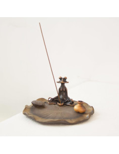 Soporte de Incienso Cerámica Liandxy Rana Meditación Grande 2