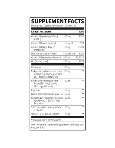 LifeSeasons Anxie-T Plus 120 Cápsulas - Apoyo Estado de Ánimo