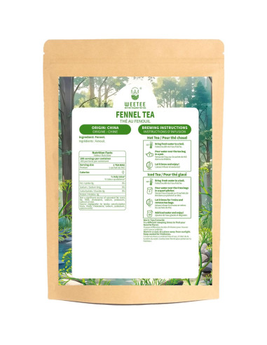 Bolsitas de Té de Hinojo 100% Natural WEETEE - 100 Unidades