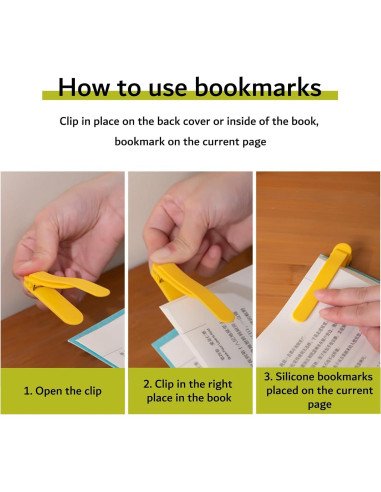 3 Marcadores Automáticos de Silicona MOTEERLLU - Accesorios de Lectura