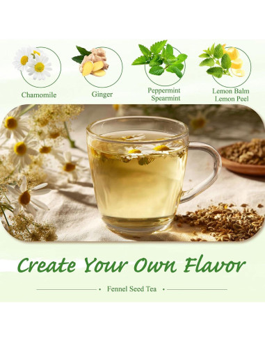 Bolsitas de Té de Hinojo 100% Natural WEETEE - 100 Unidades