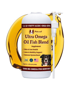 Aceite Omega 3, 6, 9 Natural Dog Company 473 ml para perros