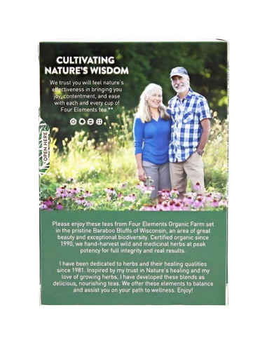 Té Herbal Orgánico Cuatro Elementos Menta y Ortiga 16 Bolsitas