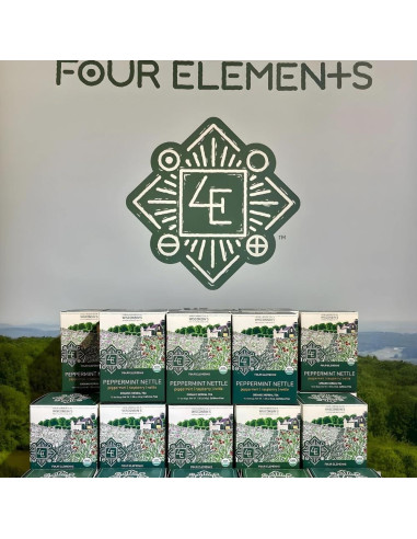 Té Herbal Orgánico Cuatro Elementos Menta y Ortiga 16 Bolsitas