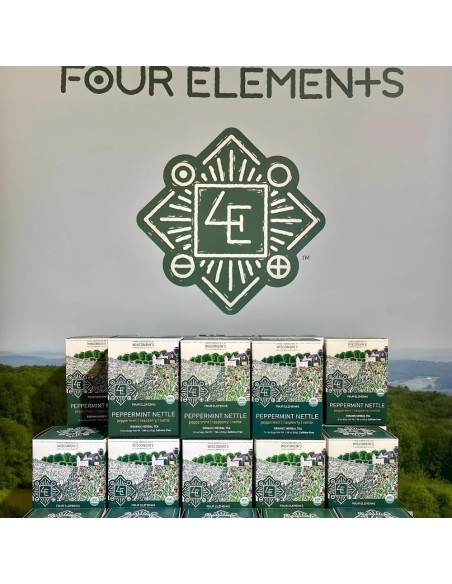 Té Herbal Orgánico Cuatro Elementos Menta y Ortiga 16 Bolsitas