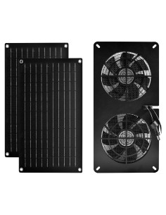 Ventilador de Escape Solar DC HOUSE 20W para Invernaderos y Gallineros