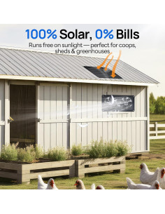 Ventilador de Escape Solar DC HOUSE 20W para Invernaderos y Gallineros 2