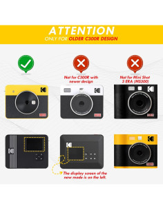 Funda Protectora Rieibi para Kodak Mini Shot 3 Retro C300R - Marrón 2